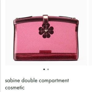 NWT kate spade sabine double compartment cosmetic